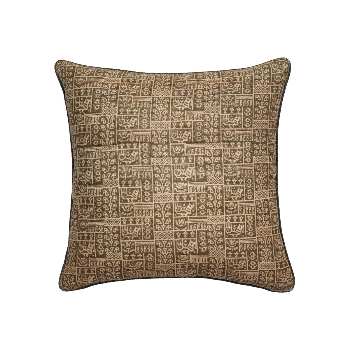 Grassetto Symbols Cushion Cover - Cedar Green/Indigo – image 1