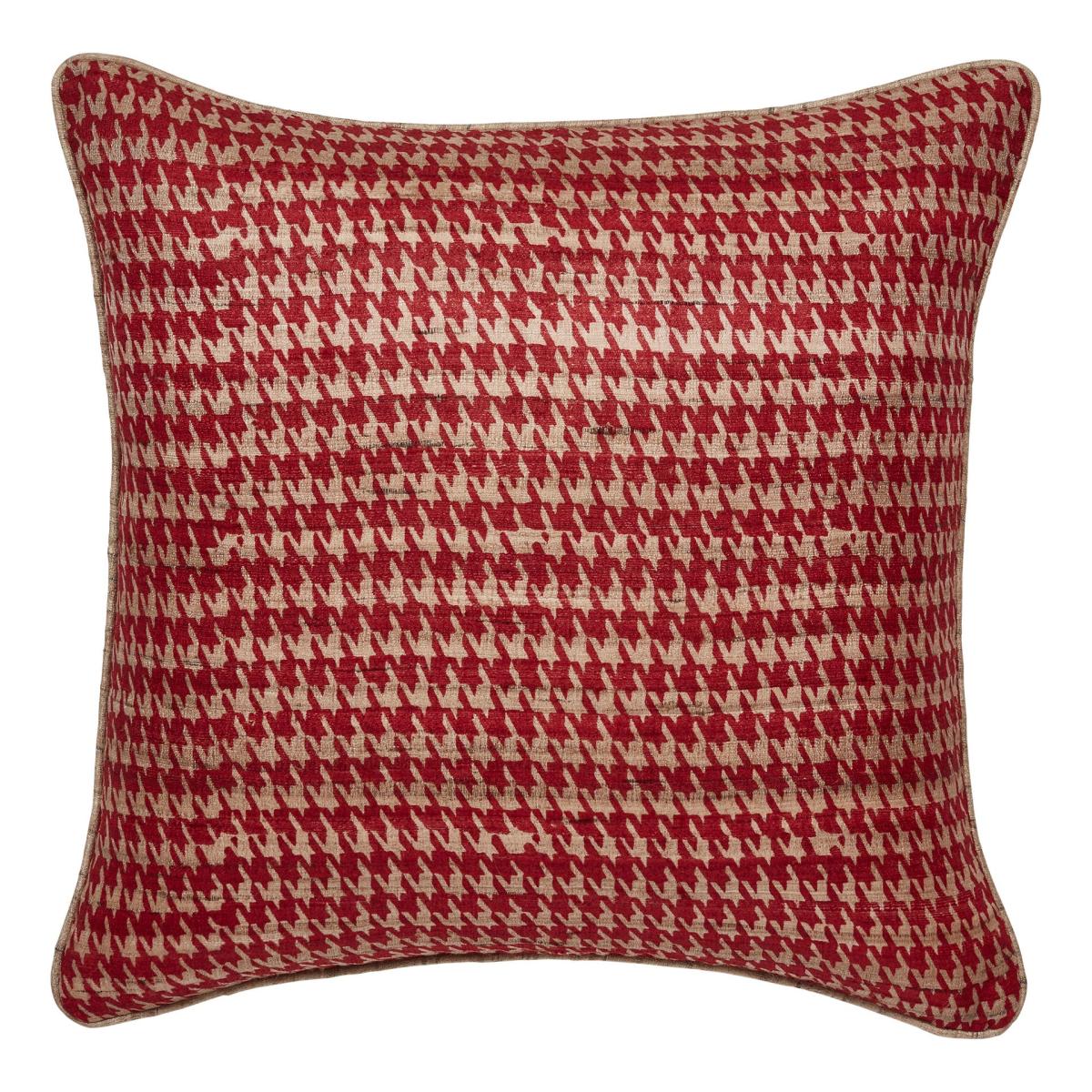 Grassetto Houndstooth Cushion Cover - Red – image 1