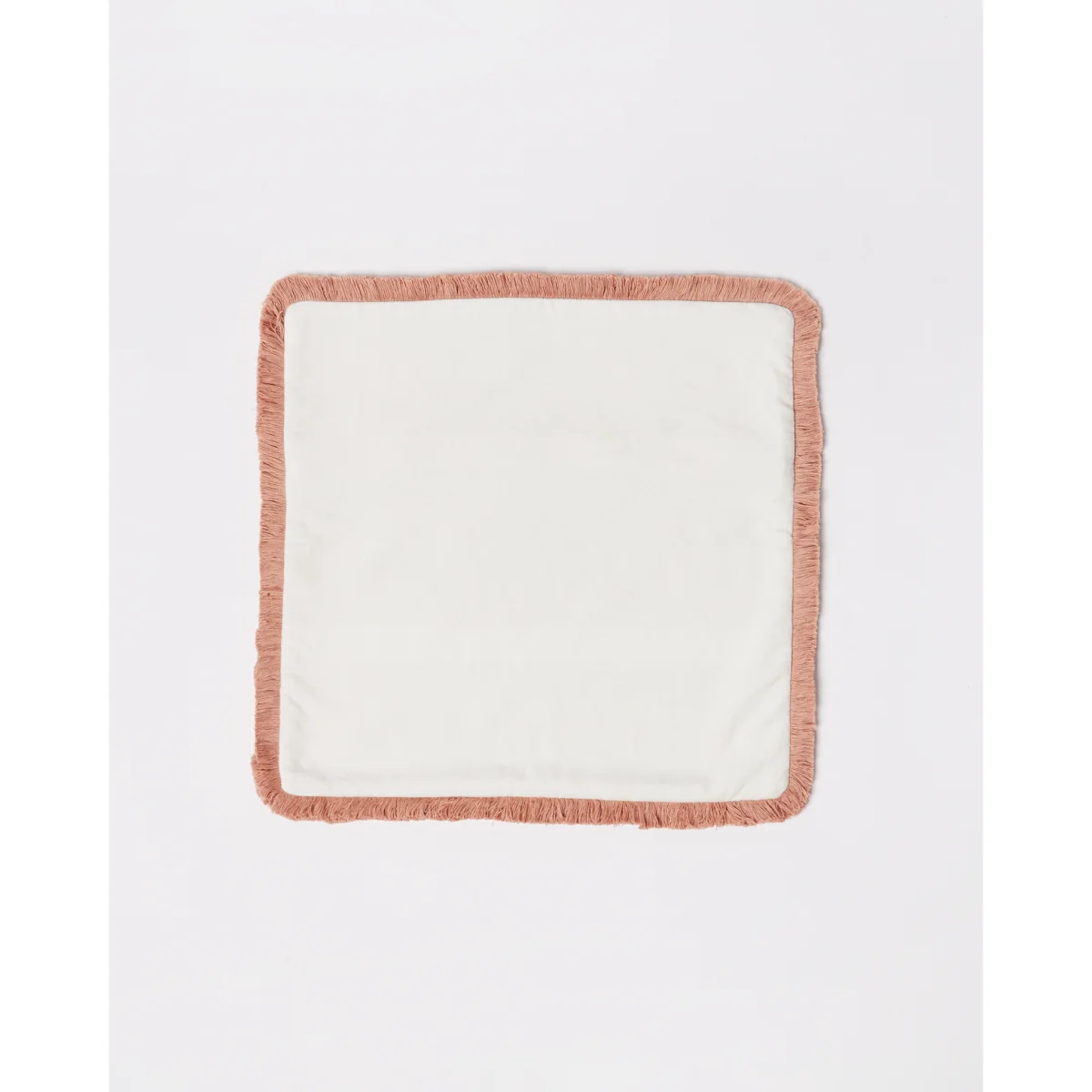Issey Velvet Fringed White Cushion Cover 45x45cm – image 5