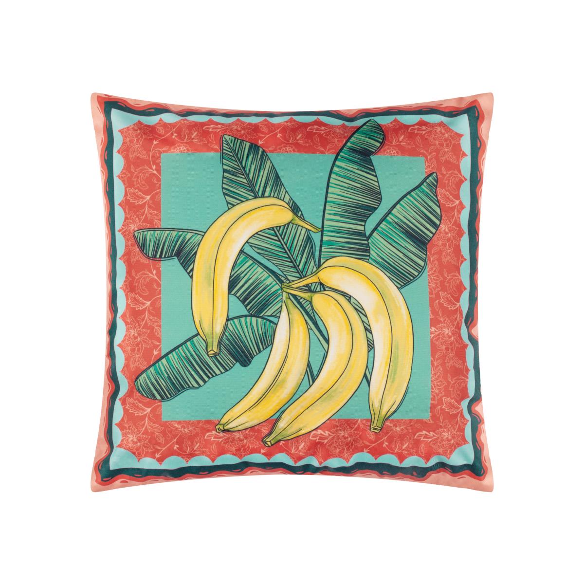 Anemone Bananas Printed Outdoor Cushion Cover - Multicolour