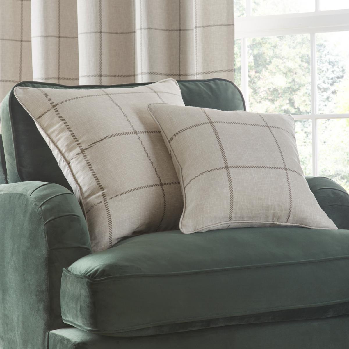 Country Check Cushion Cover - Yellow / 43cm – image 1