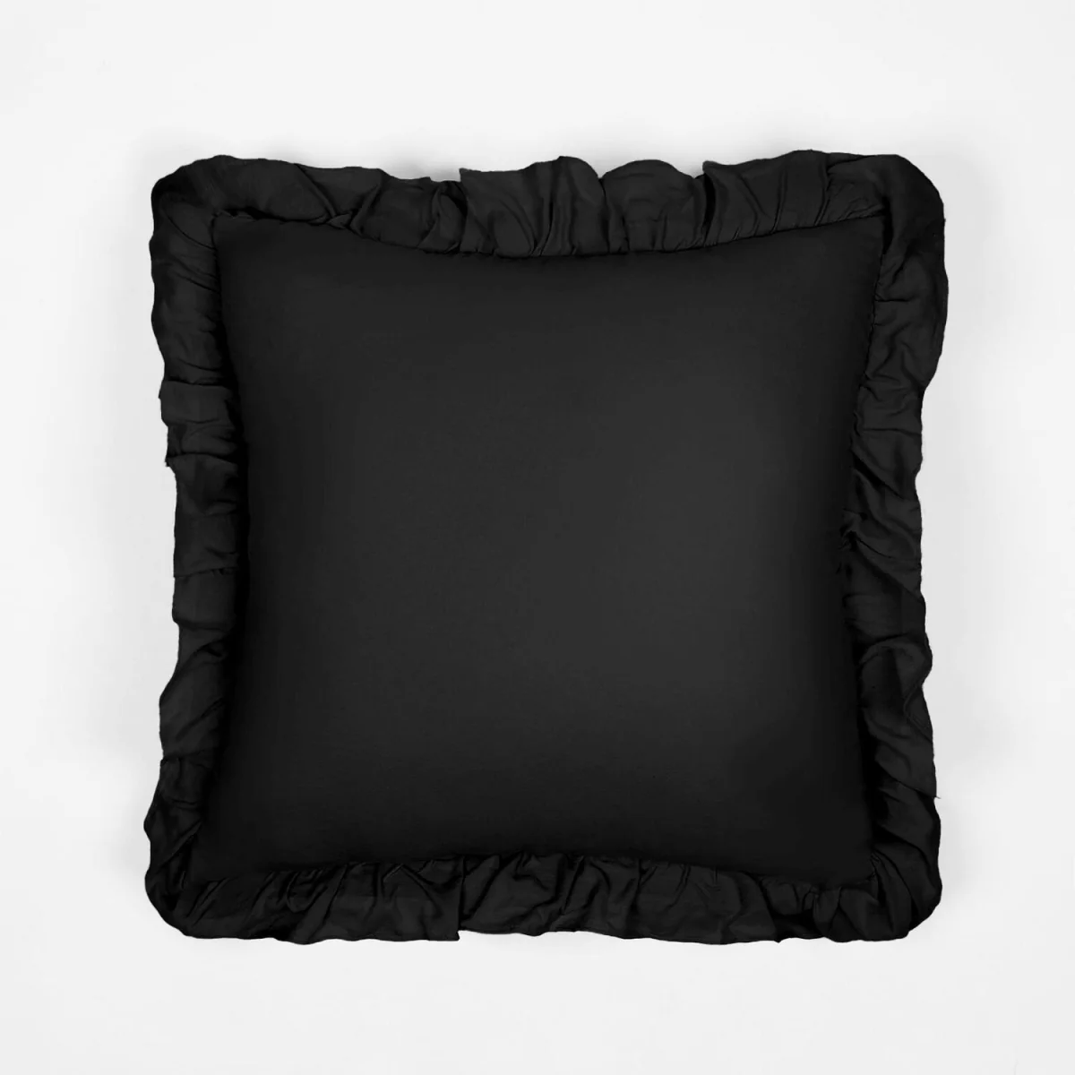 OHS Gingham Check Frill Cushion Covers - Black / Machine Washable at 30°C / 2 – image 3