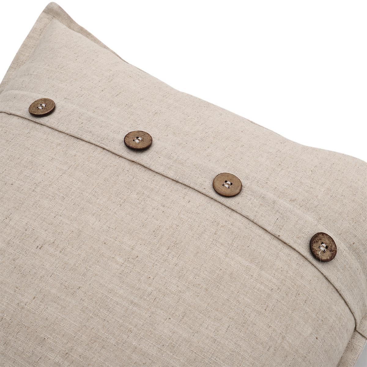 Button Cotton Linen Throw Pillow Cover - Green – image 15
