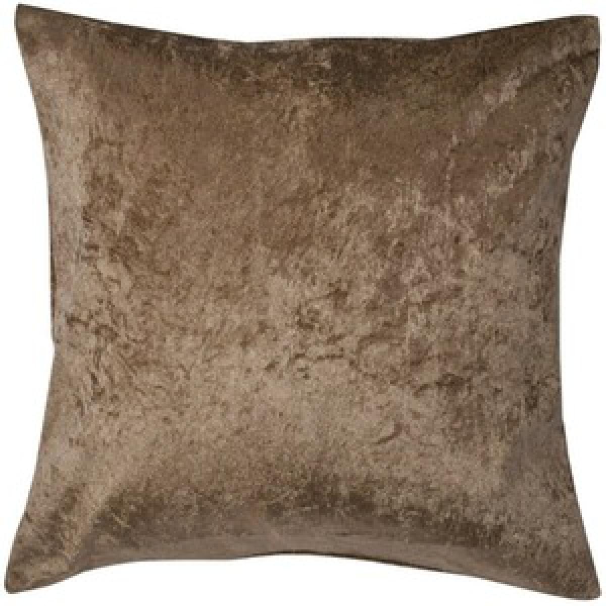Stone Plain Crushed Velvet Square Cushion Cover - Stone – image 2