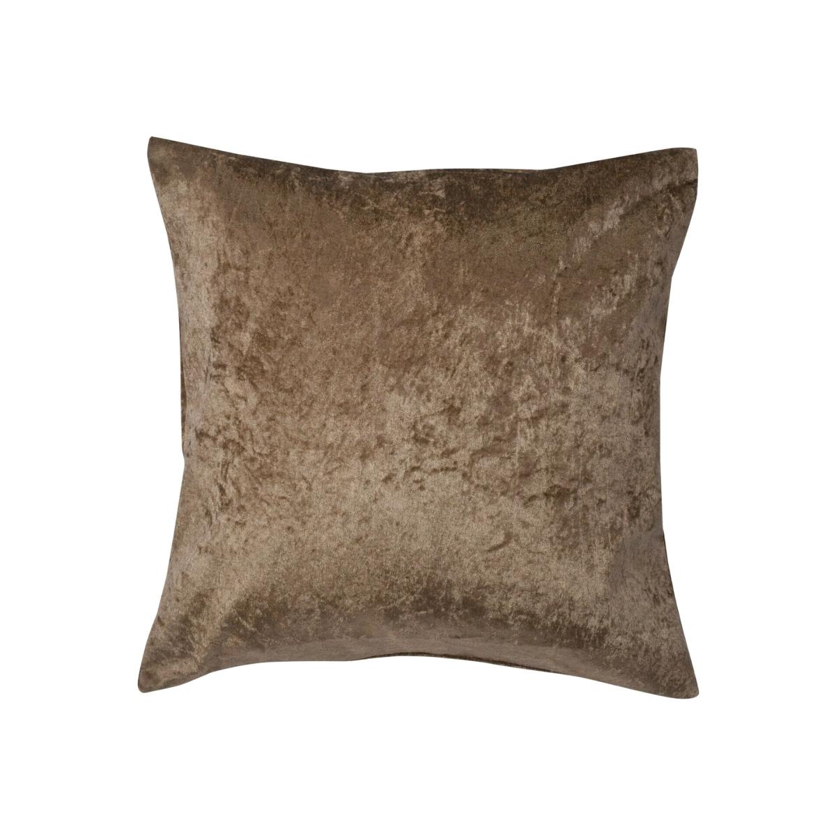 Stone Plain Crushed Velvet Square Cushion Cover - Stone – image 1