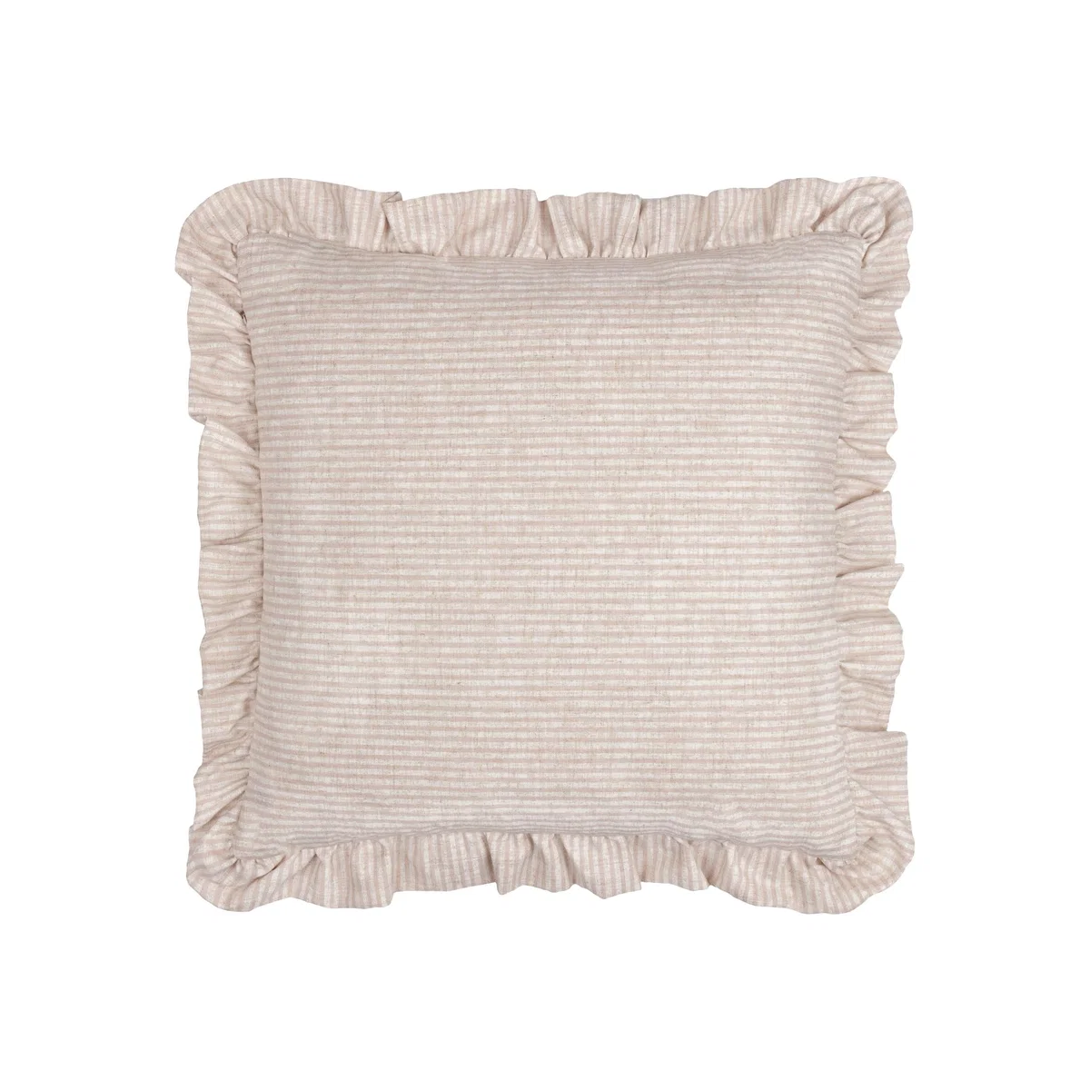 Martha Embroidered Ruffle Cushion Cover - Pink