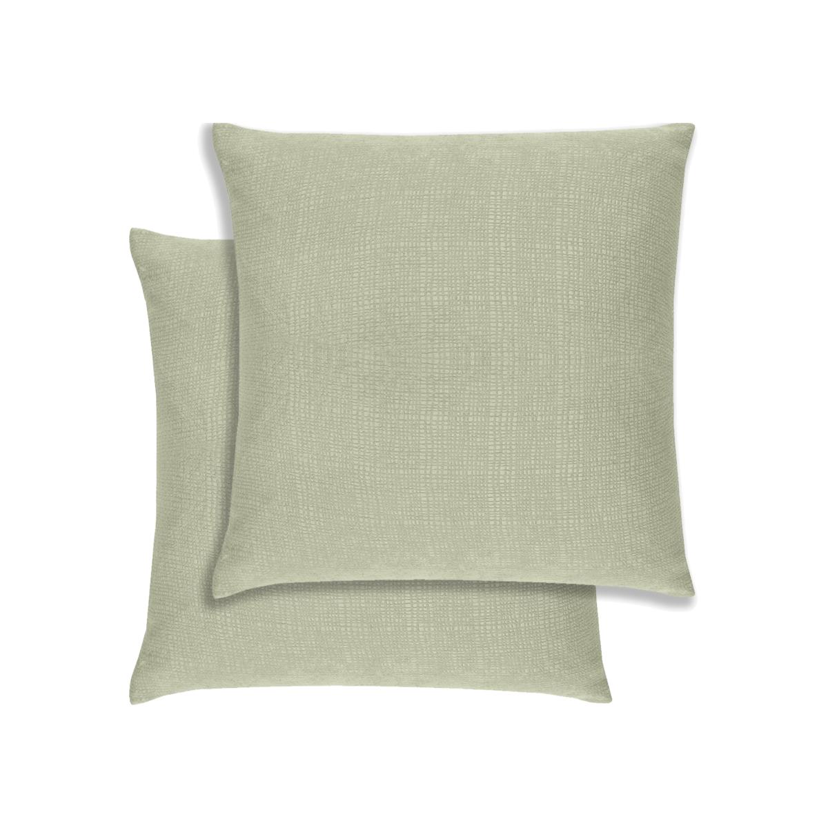 Pair of Matrix Textured Cushion Covers - 43x43cm - Cases Only - Green