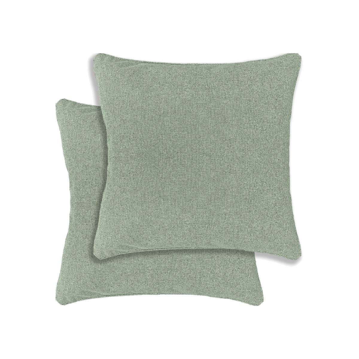Austin-Dallas Textured Pair of Cushion Covers - 43x43cm - Cases Only - Green