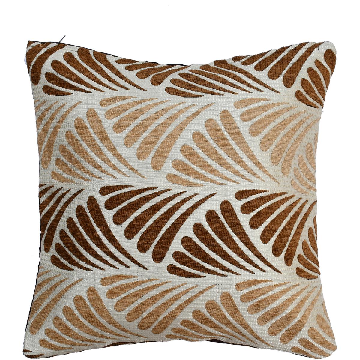 Daisy Velvet Chenille Cushion Cover - Brown – image 2
