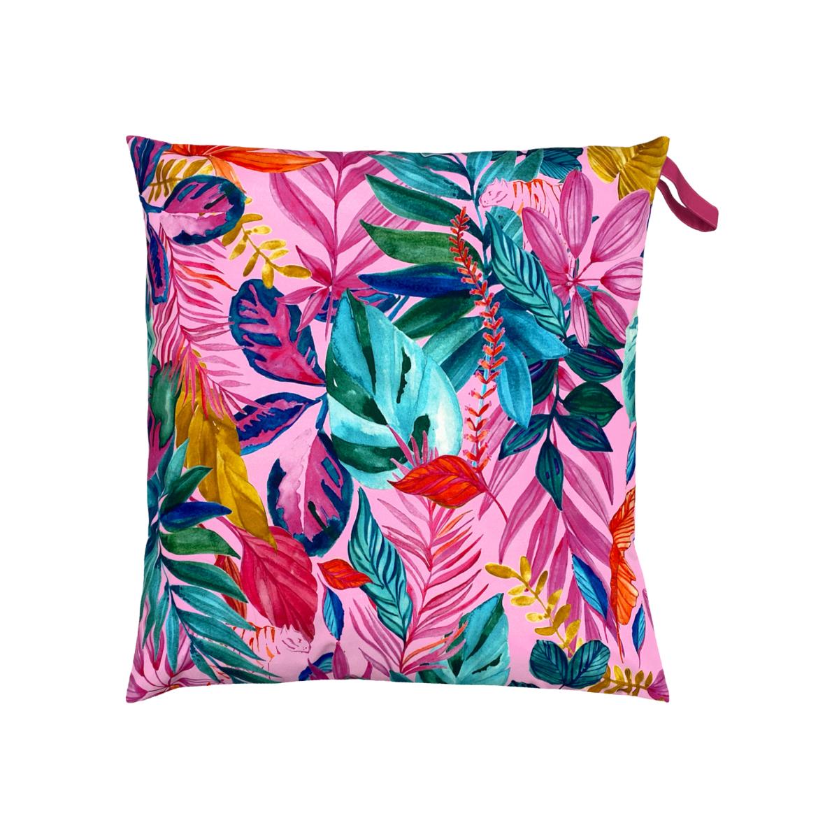 Tropical Jungle Large Outdoor Floor Cushion Cover - Multicolour