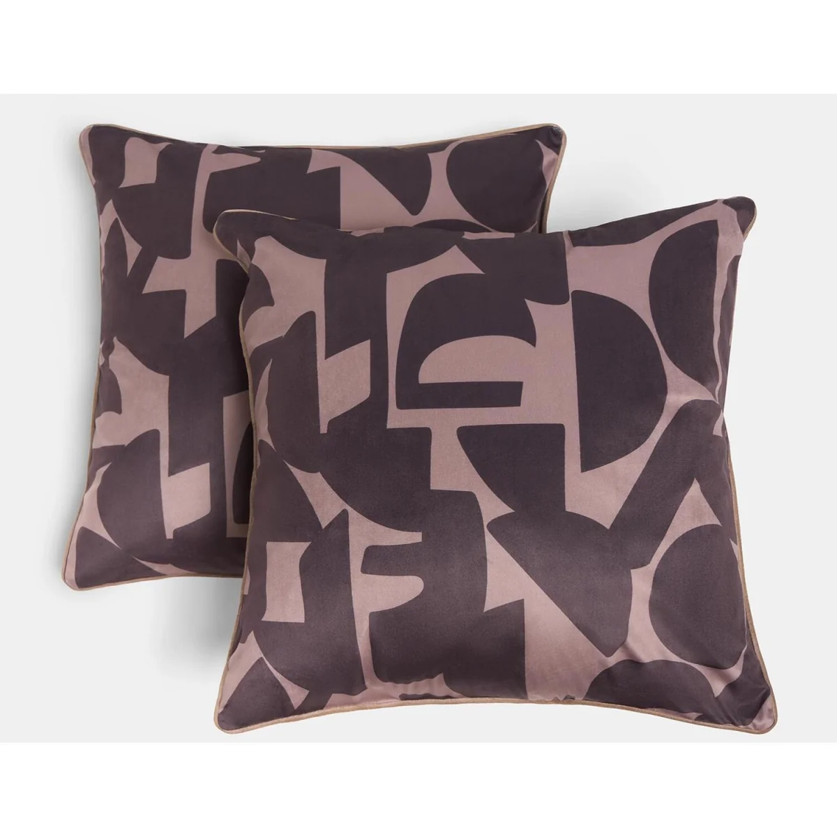 OHS Abstract Print Cushion Covers - Brown / Machine washable at 30°C. Tumble dry friendly. Do not bleach or iron. – image 4