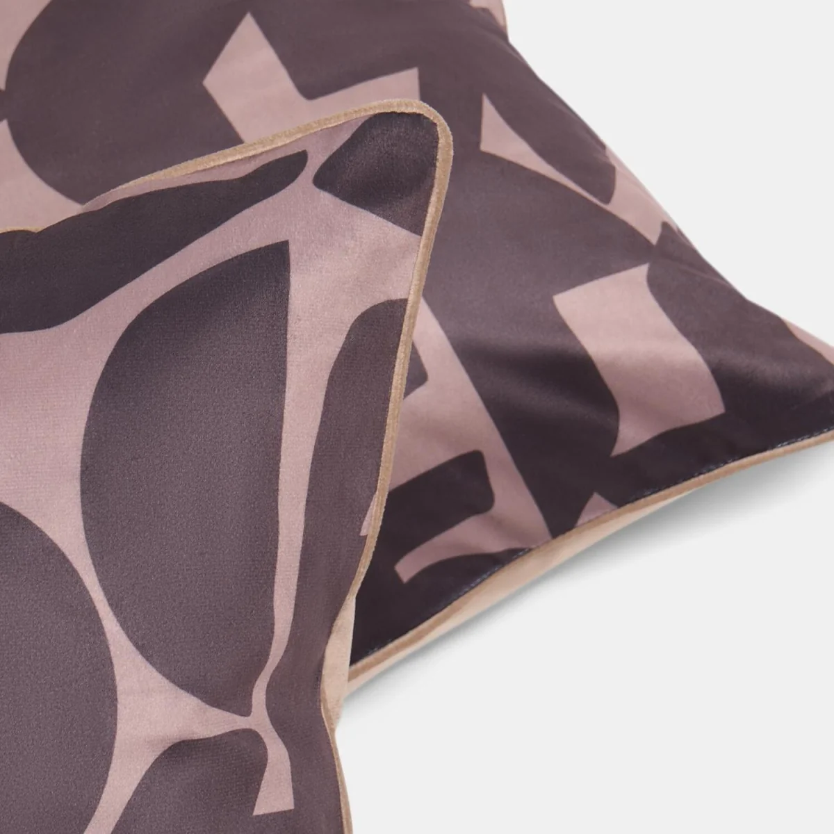 OHS Abstract Print Cushion Covers - Brown / Machine washable at 30°C. Tumble dry friendly. Do not bleach or iron. – image 5