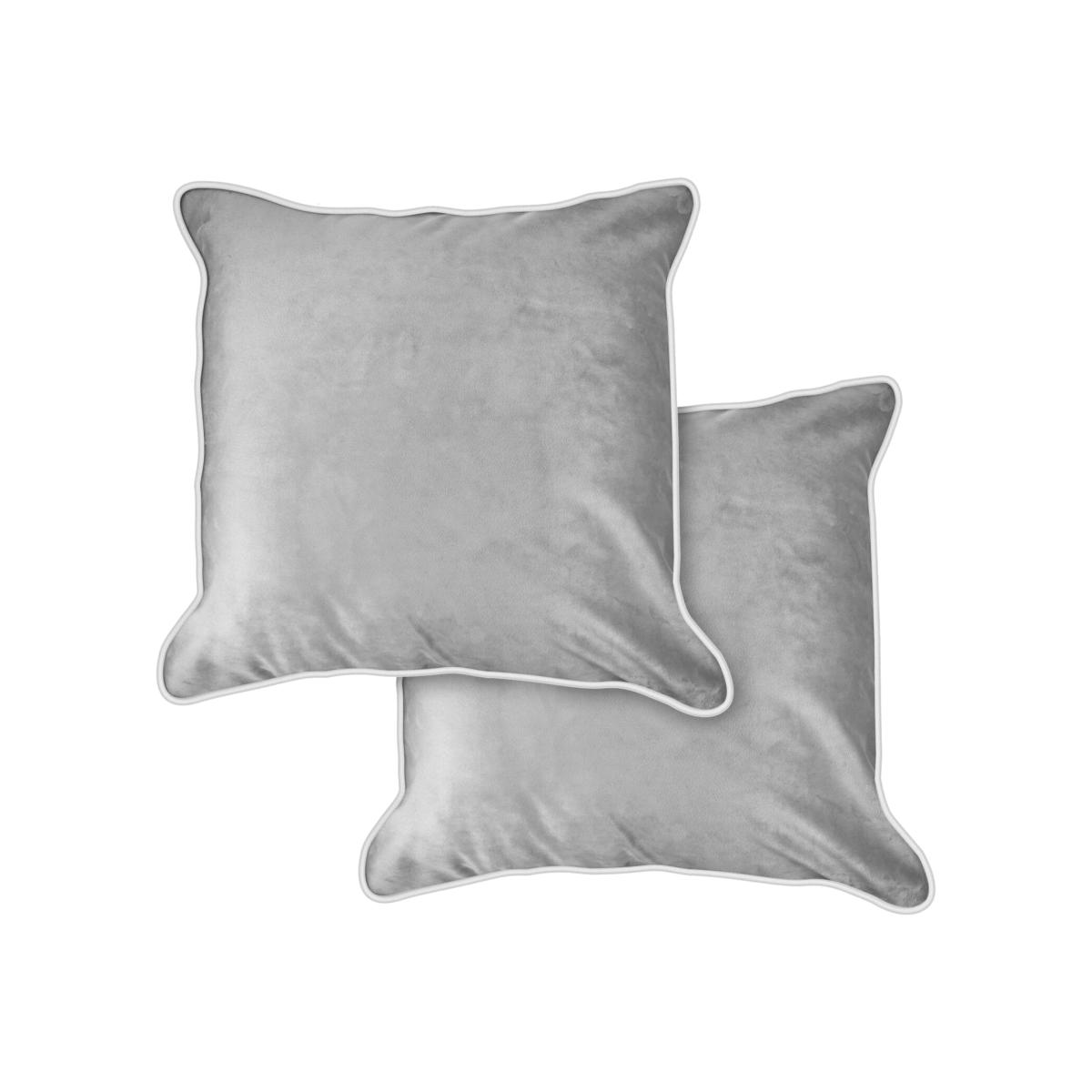 Plush Velvet Soft Touch Cushion Cover In Silver - Silver