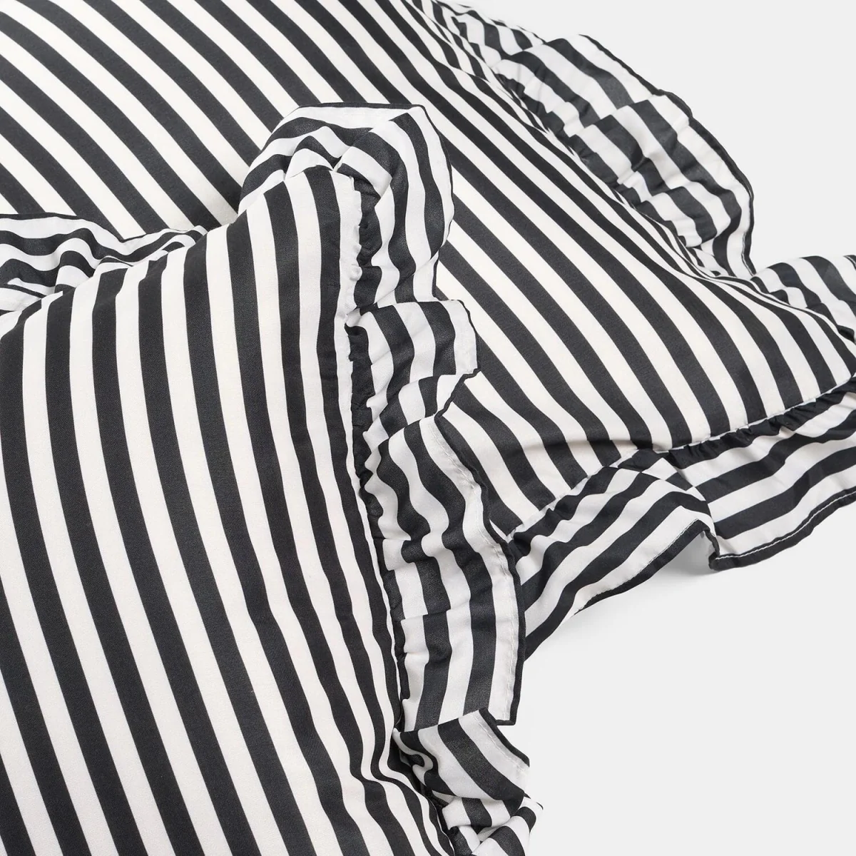 OHS Striped Frill Cushion Covers - Monochrome / Machine washable at 30°C. Tumble dry friendly. Do not bleach or iron. – image 5