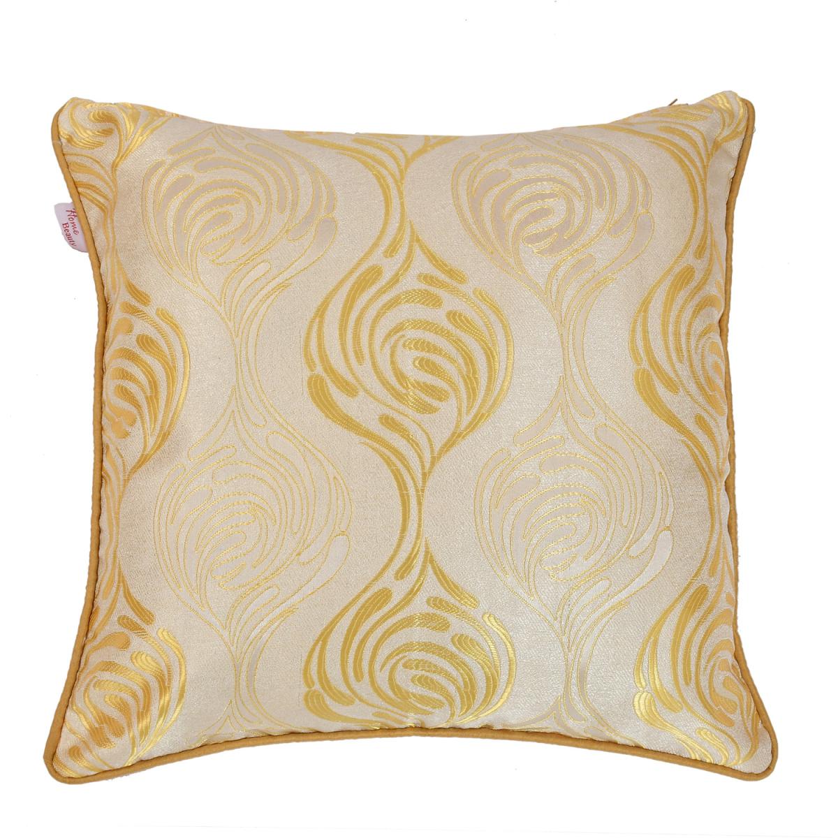 Jacquard Printed Chelsea Cushion Covers 75 x 75cm - Gold – image 3