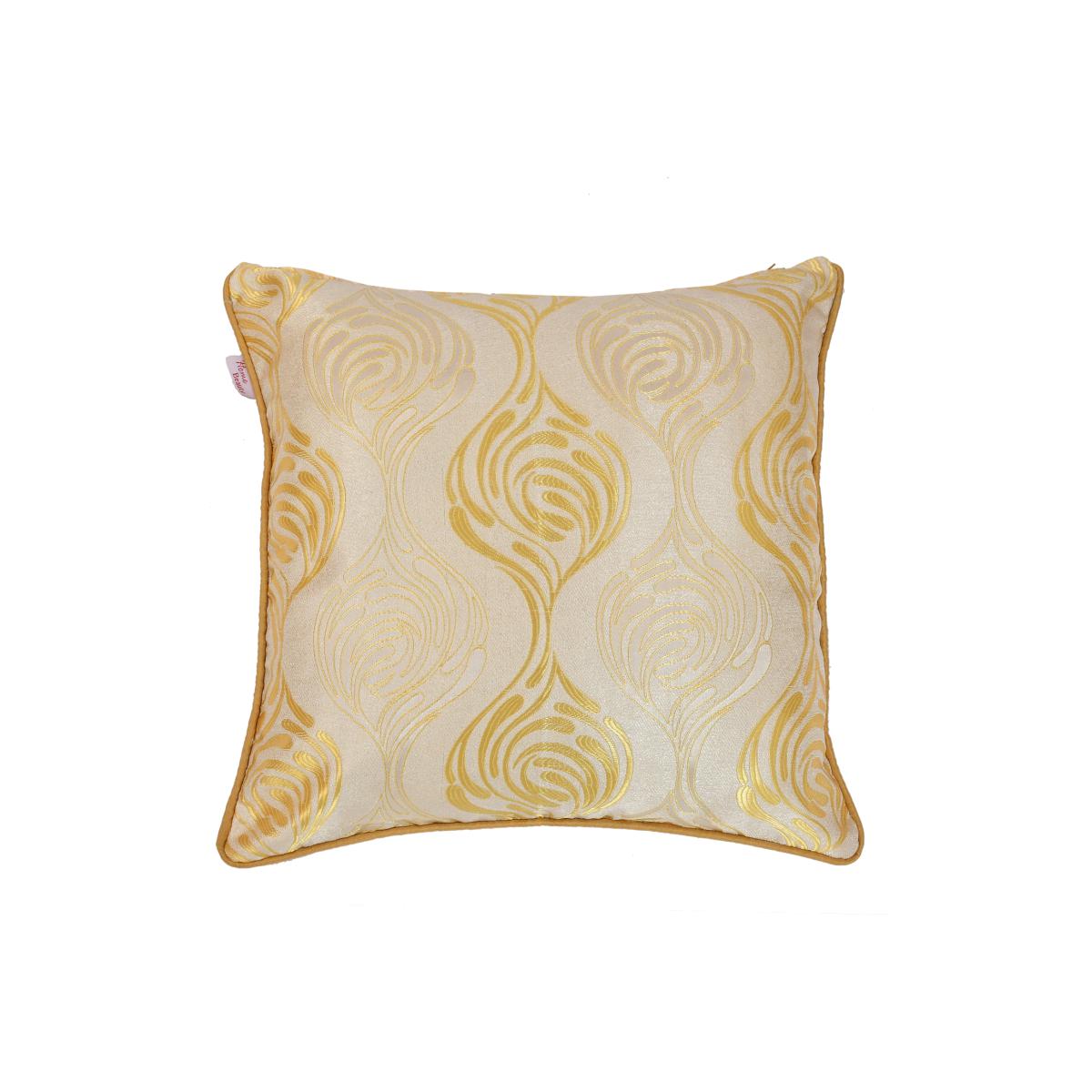 Jacquard Printed Chelsea Cushion Covers 75 x 75cm - Gold – image 1