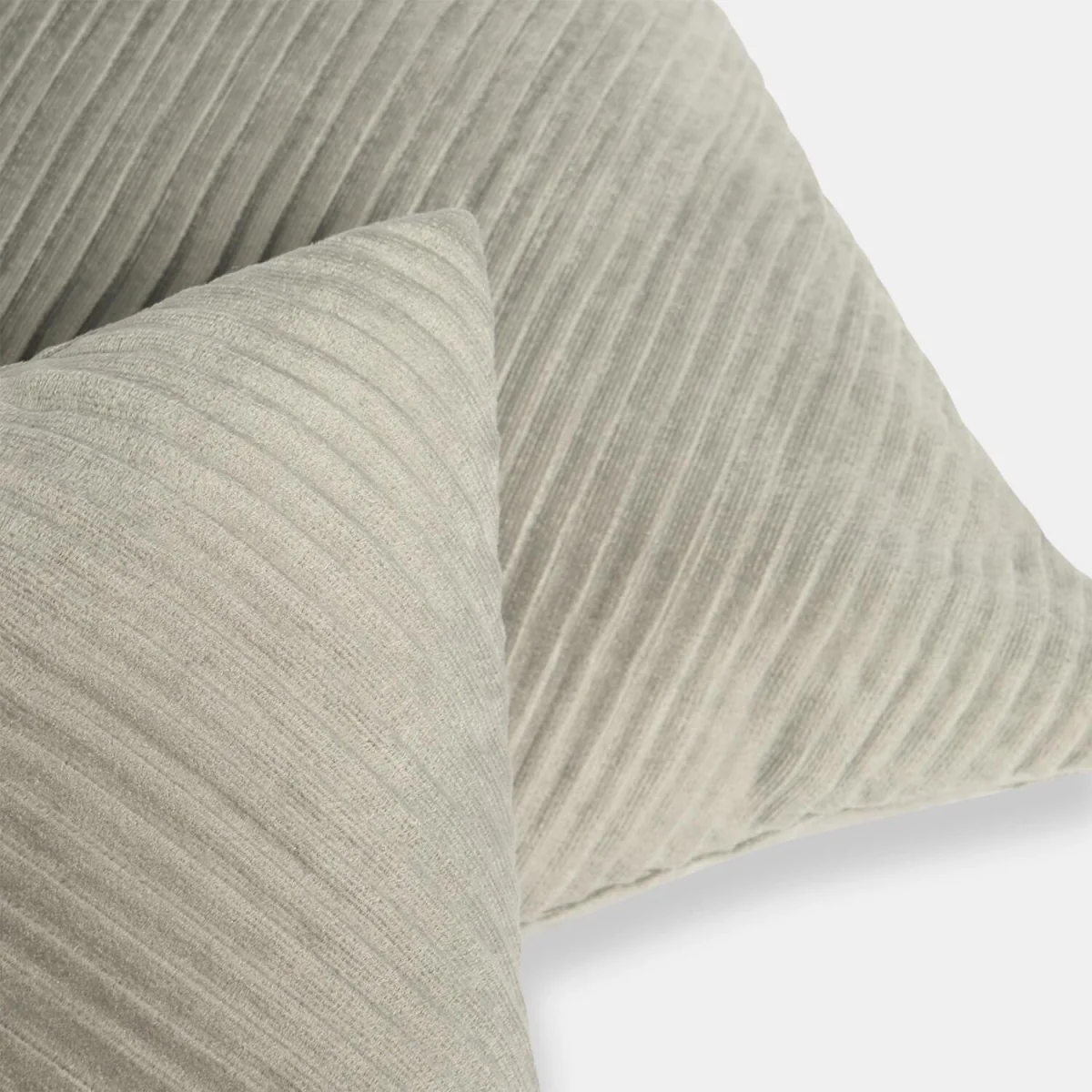 OHS Pleated Velvet Cushion Covers - Grey / Machine washable at 30°C. Tumble dry friendly. Do not bleach or iron. – image 4