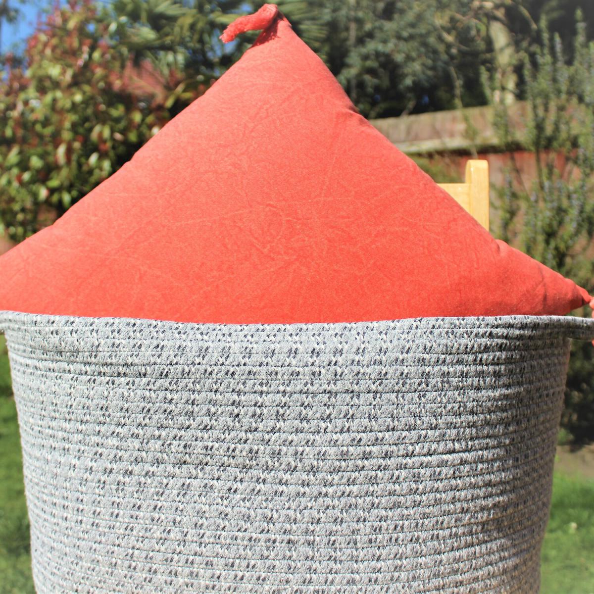 Stone Wash Cushion Cover 100% Cotton - Red – image 4