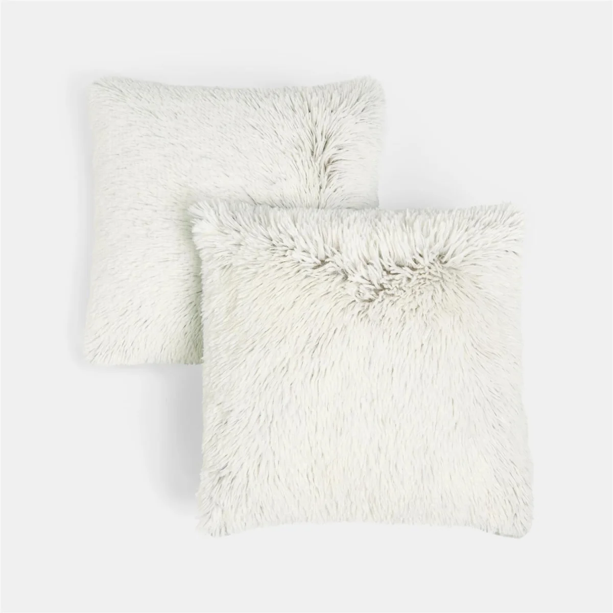 OHS Two Tone Fluffy Cushion Covers - Grey – image 4