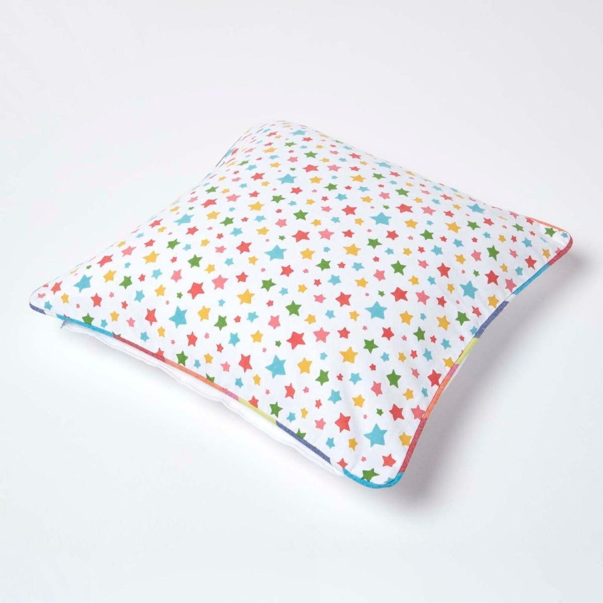 Cotton Multi Colour Stars Cushion Cover - Multi Colour / 45cm – image 4
