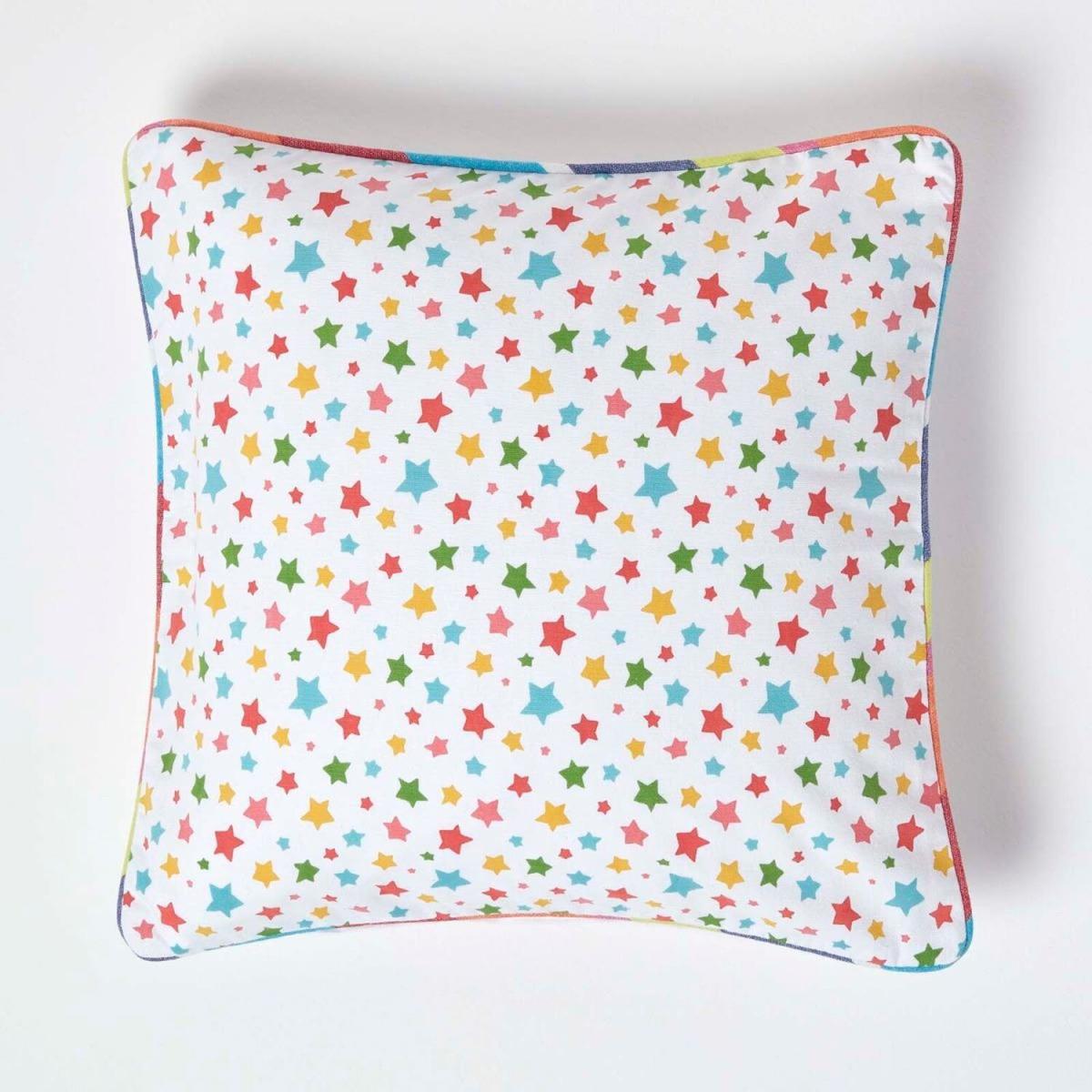 Cotton Multi Colour Stars Cushion Cover - Multi Colour / 45cm – image 1