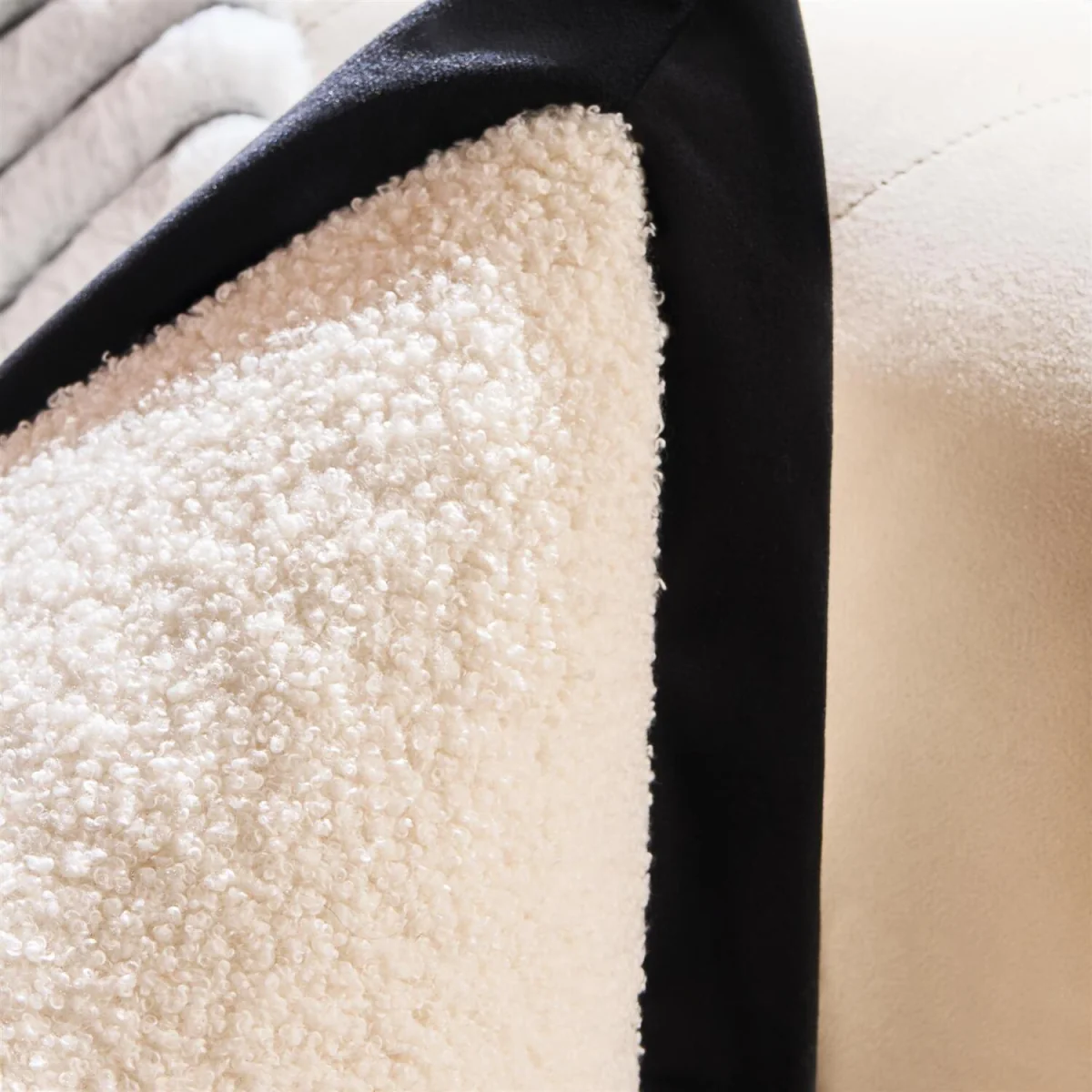 OHS Oxford Boucle Cushion Cover - White/Black – image 3
