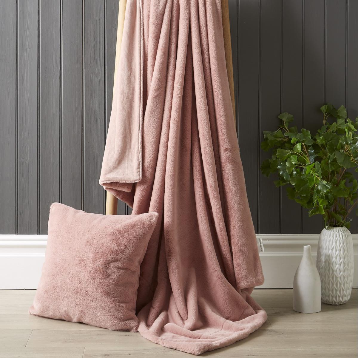 2 Pack Chinchilla Cushion Cover - Blush