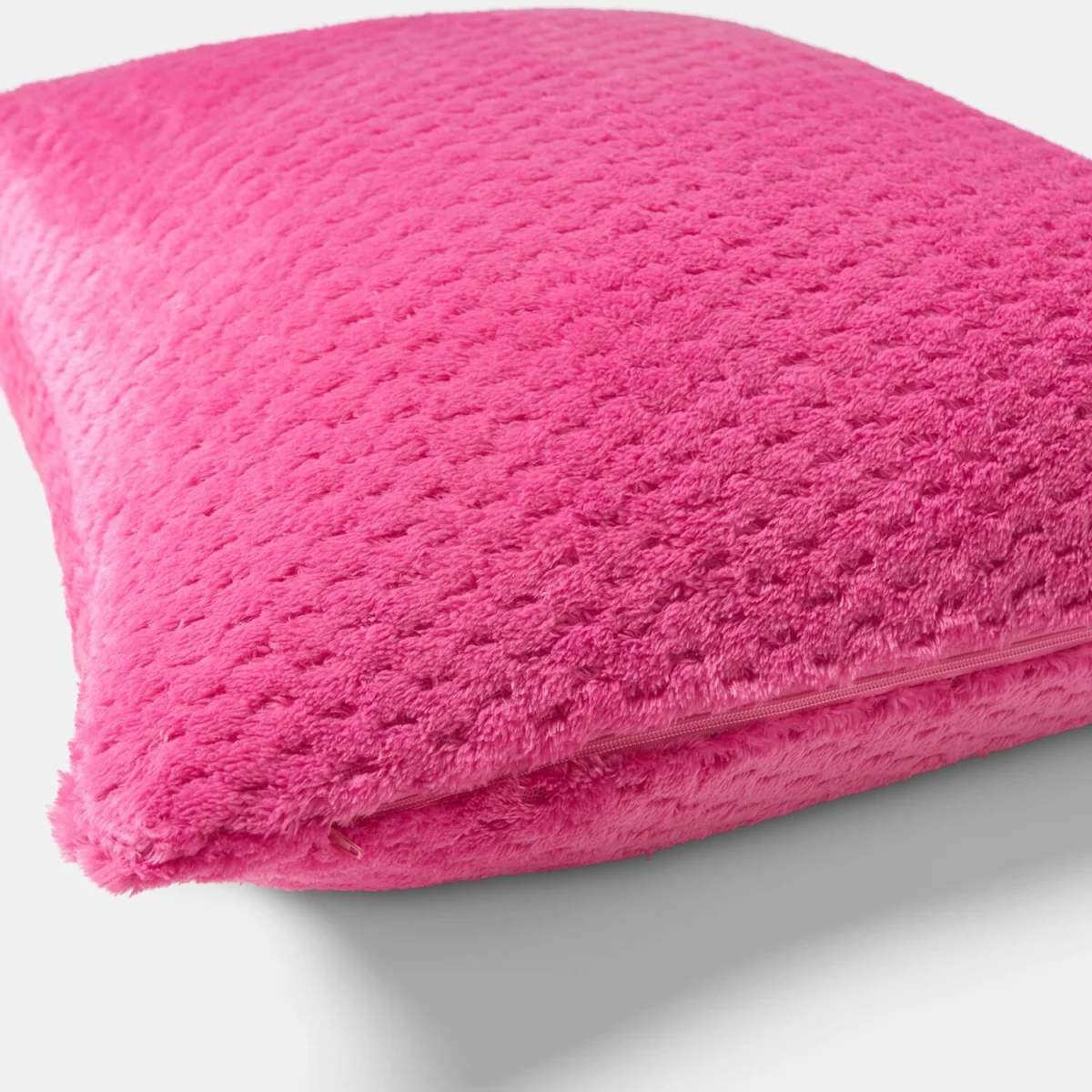 OHS Waffle Fleece Cushion Covers - Hot Pink / Machine washable at 40°C. Tumble dry friendly. Do not bleach or iron. – image 6