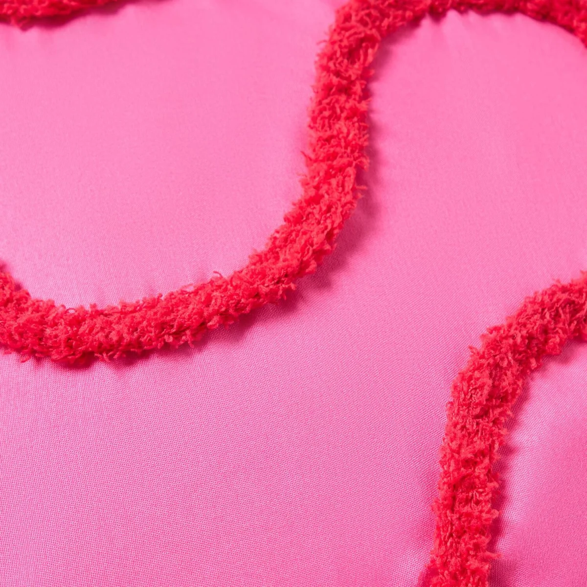 OHS Tufted Wave Cushion Covers - Hot Pink/Red / Machine washable at 30°C. Tumble dry friendly. Do not bleach or iron. – image 7