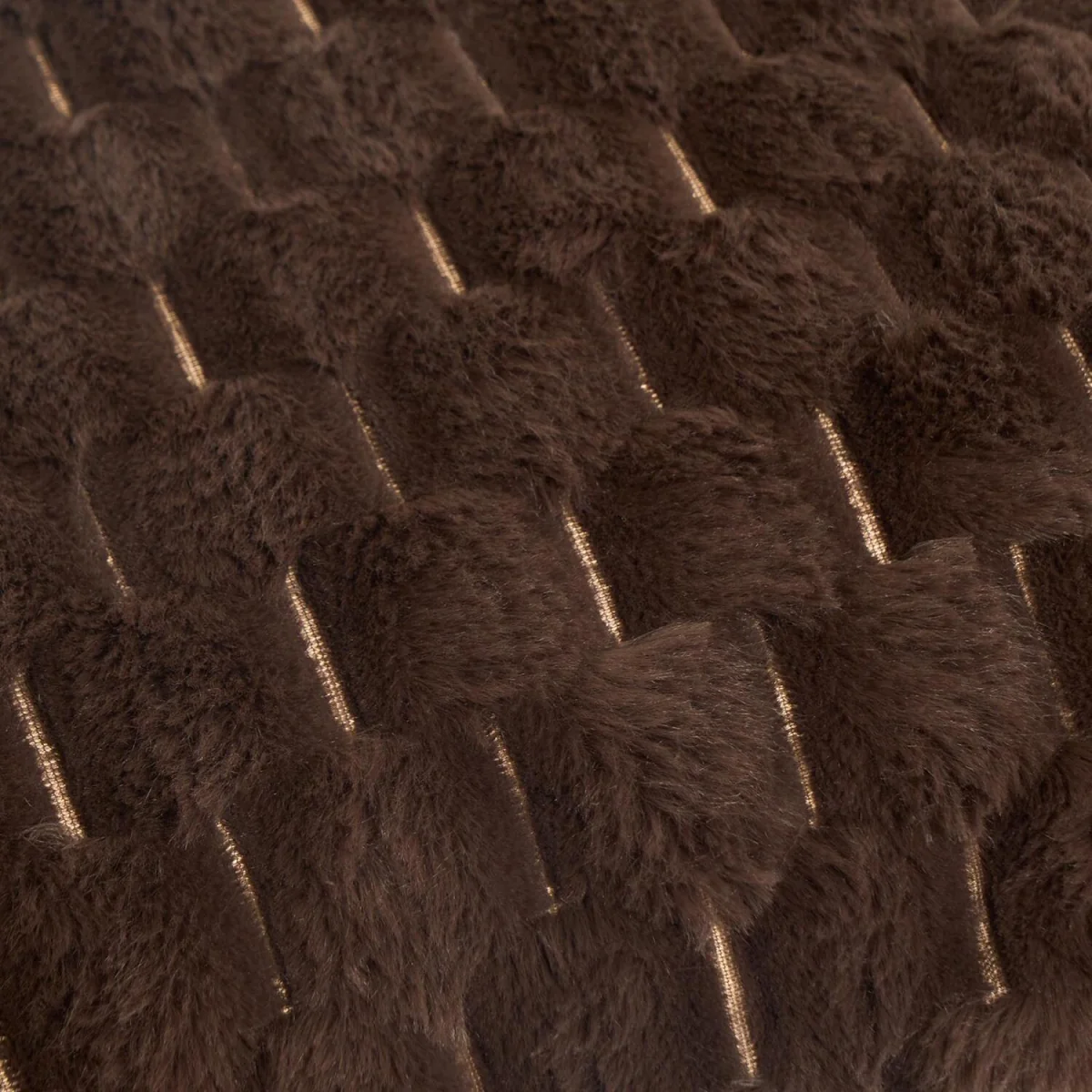 OHS Thick Faux Fur Waffle Cushion Covers - Chocolate / Machine washable at 30°C. Tumble dry friendly. Do not bleach or iron. / 2 – image 4