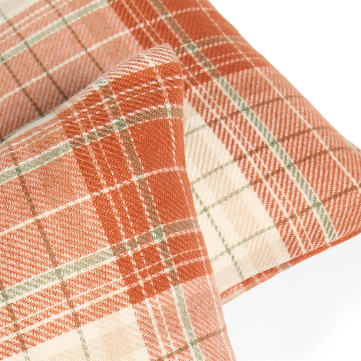 OHS Woven Check Cushion Covers - Rust / Machine Washable at 30°C / 4 – image 5
