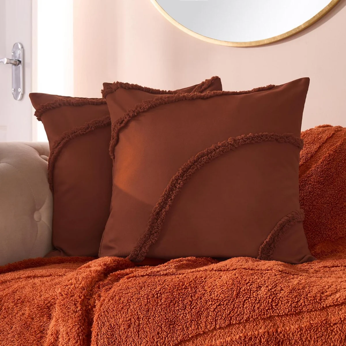 OHS Tufted Contour Cushion Covers - Rust / 4 – image 2