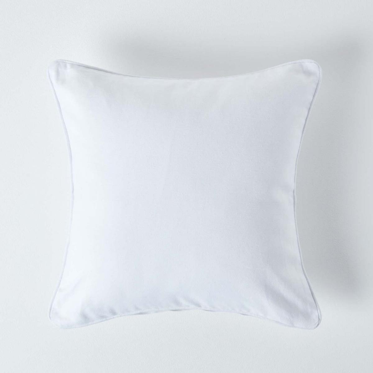 Homescapes Cotton Plain Cushion Cover - Off White / 30cm – image 1