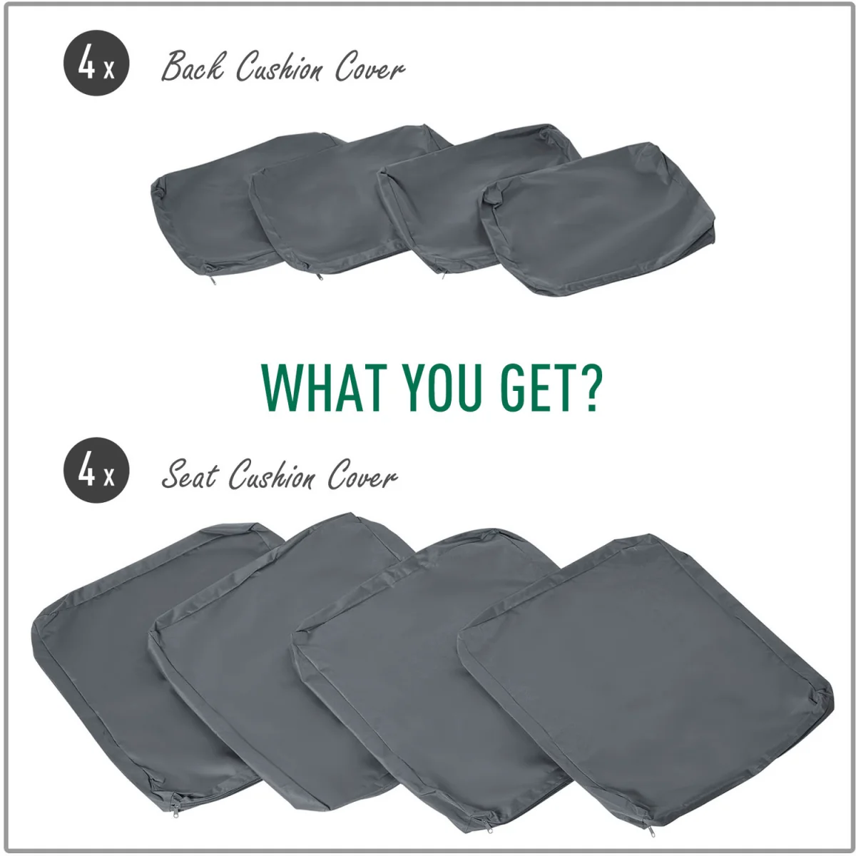 Replacement Cushion Cover - Deep Grey – image 3
