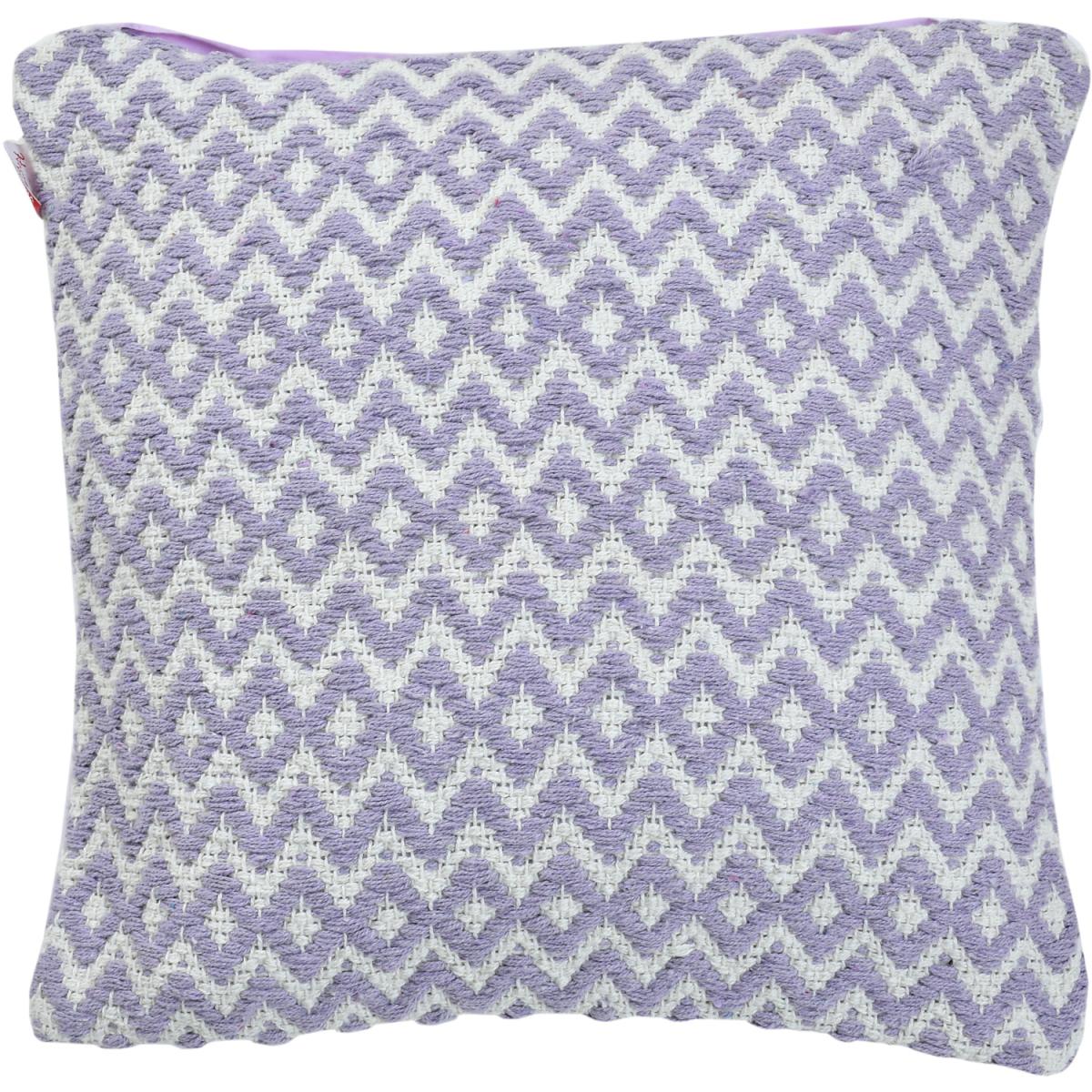 Handloom Waves Cushion Cover - Mauve – image 1
