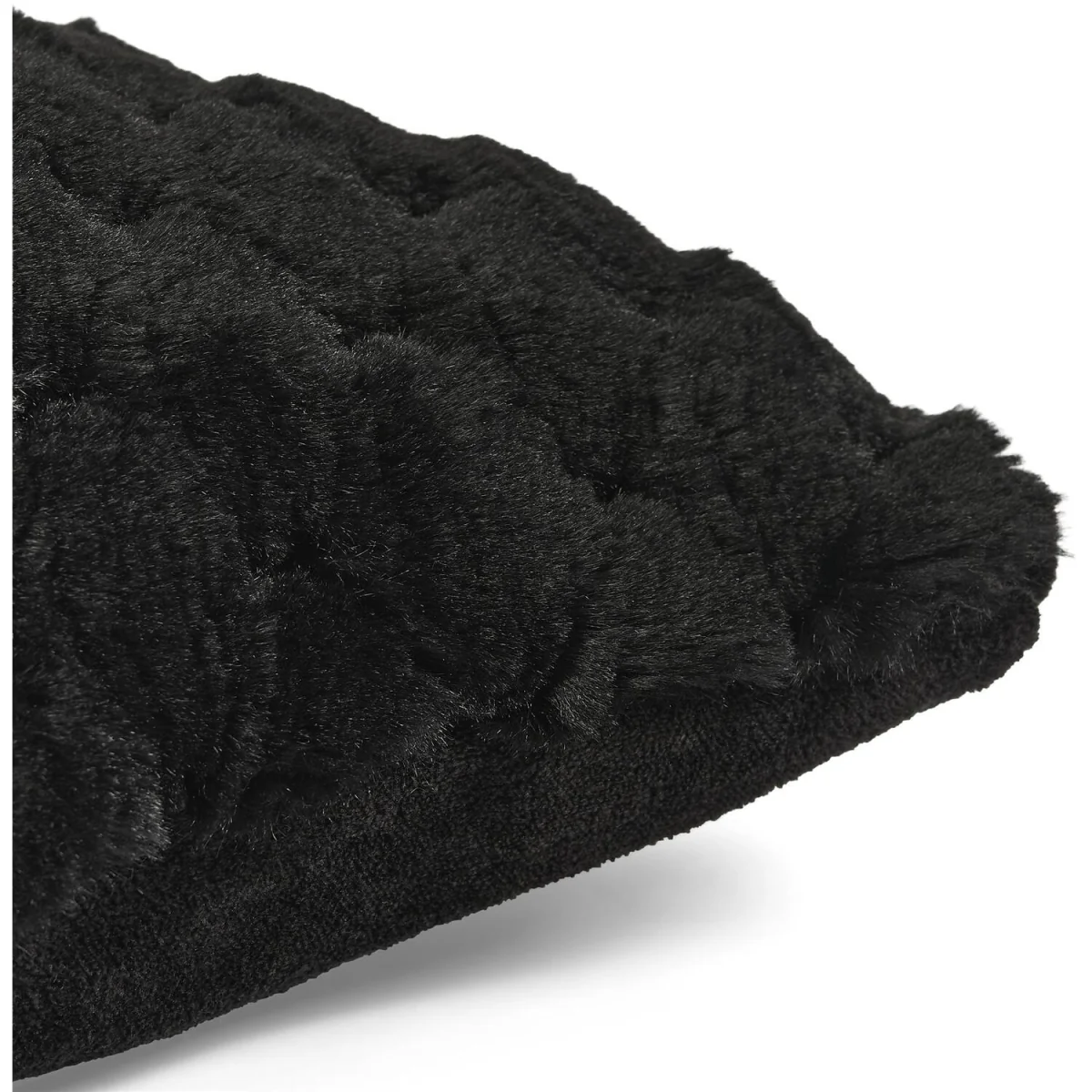 OHS Jumbo Waffle Fur Cushion Cover - Black – image 5