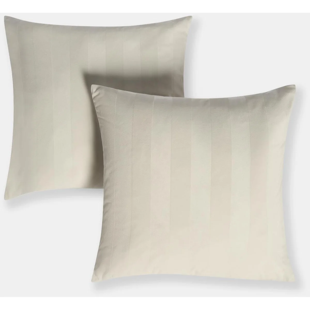 OHS Stripe Velvet Cushion Covers - Cream / Machine Washable at 30°C – image 2