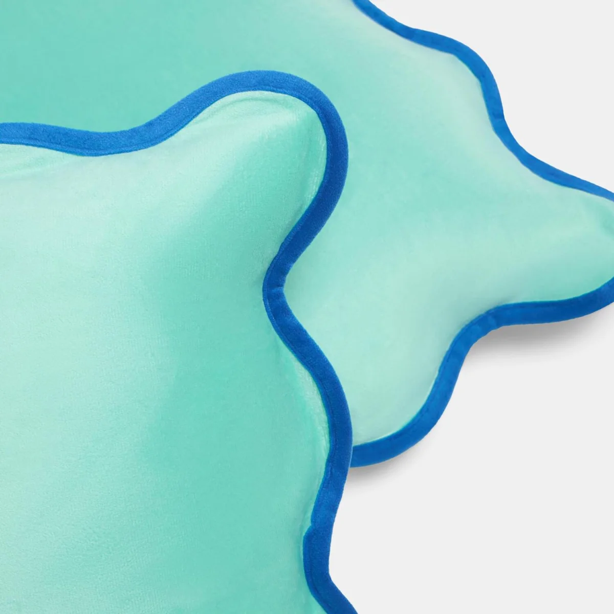 OHS Matte Velvet Scallop Edge Cushion Covers - Teal/Blue / 45cm / 4 – image 4