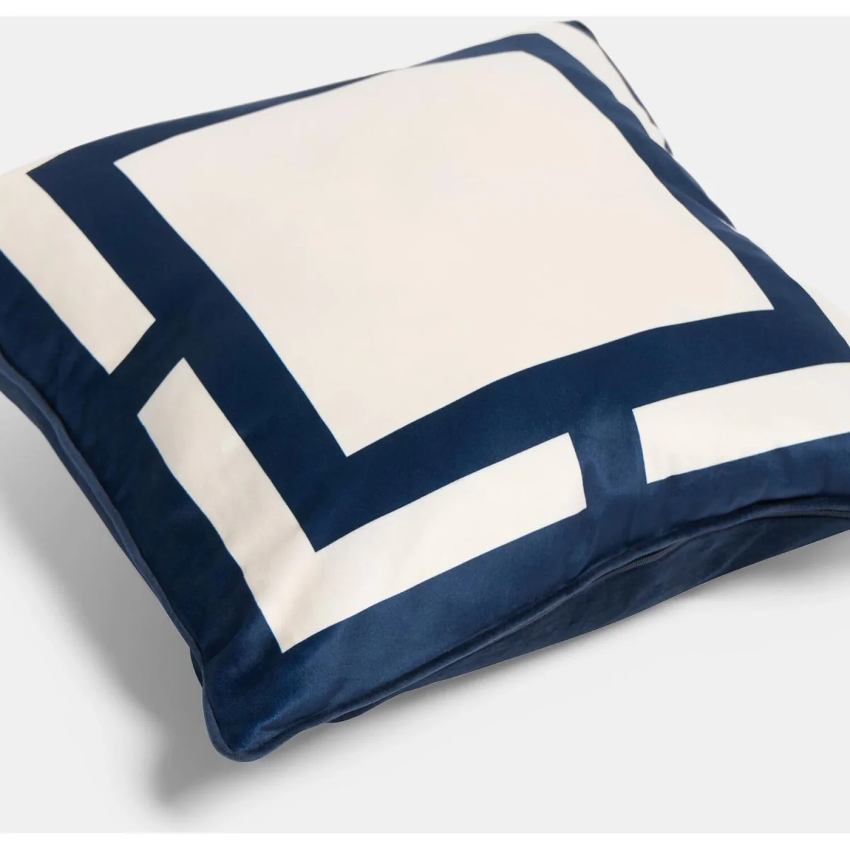 OHS Square Print Cushion Covers - Navy/Cream / 45cm / 2 – image 5