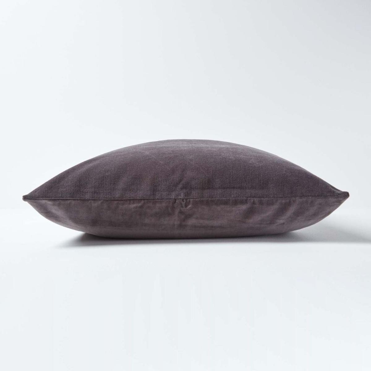 Homescapes Velvet Cushion Cover - Dark Grey / 40cm / 1 – image 2