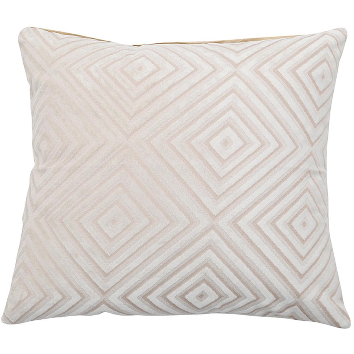 Cotton Linen Flocking Diamond Throw Pillow Cover - Silver – image 13