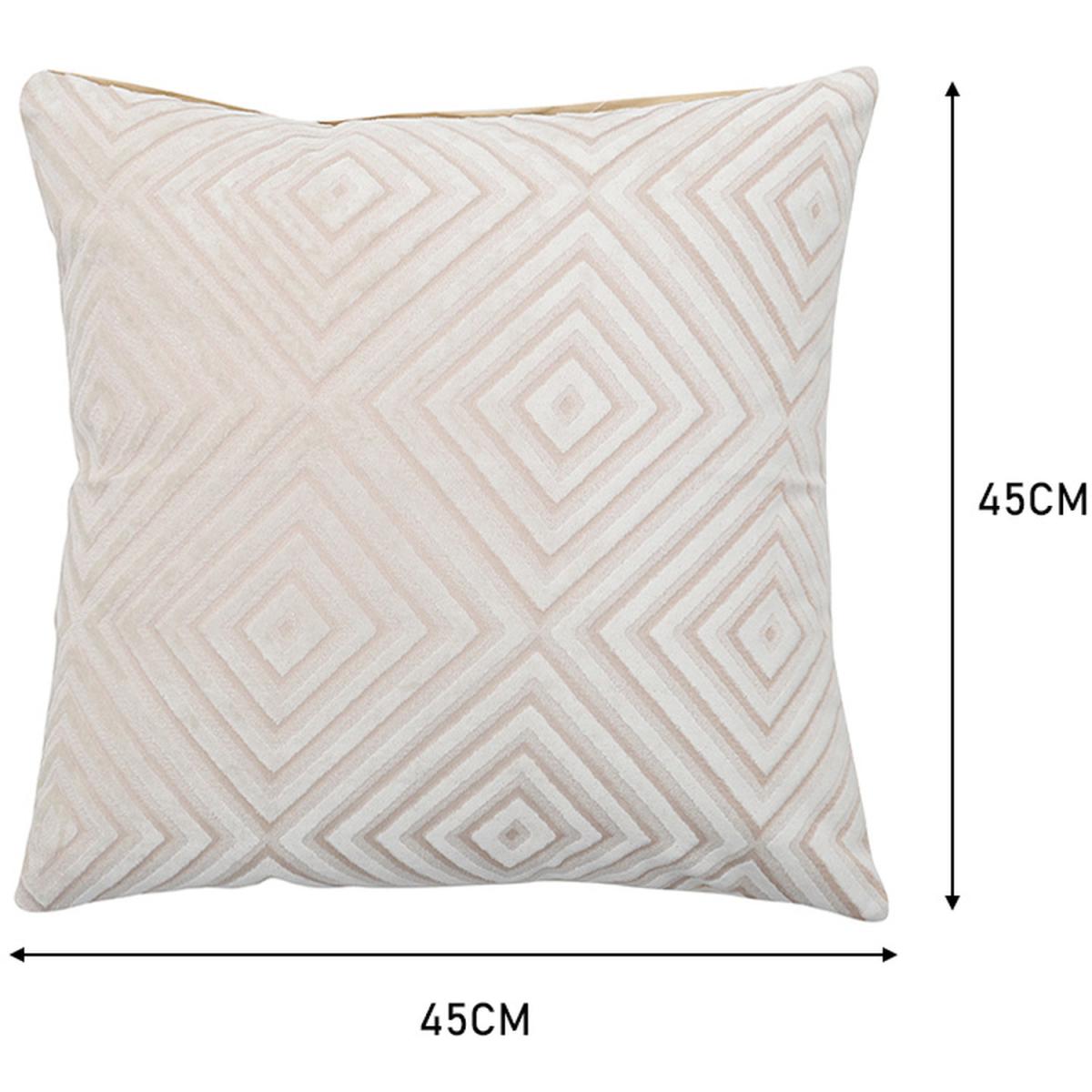 Cotton Linen Flocking Diamond Throw Pillow Cover - Silver – image 15