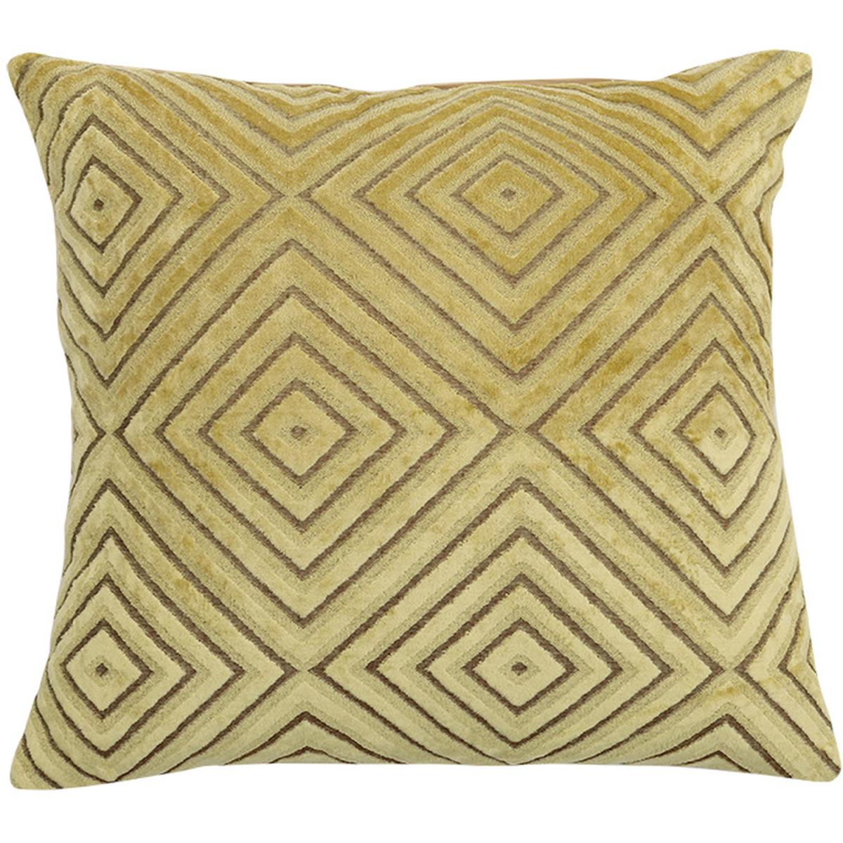 Cotton Linen Flocking Diamond Throw Pillow Cover - Silver – image 16