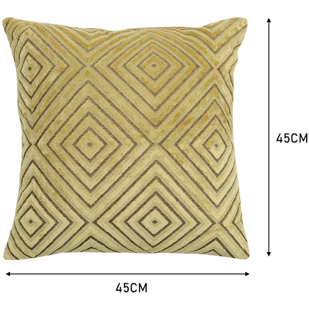 Cotton Linen Flocking Diamond Throw Pillow Cover - Silver – image 19