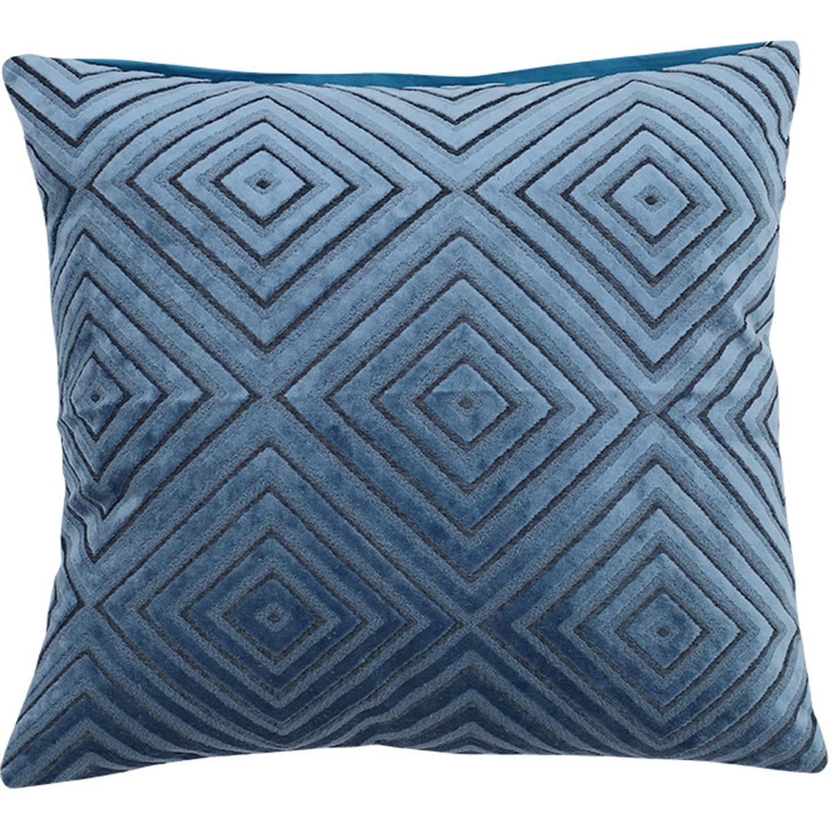 Cotton Linen Flocking Diamond Throw Pillow Cover - Silver – image 10