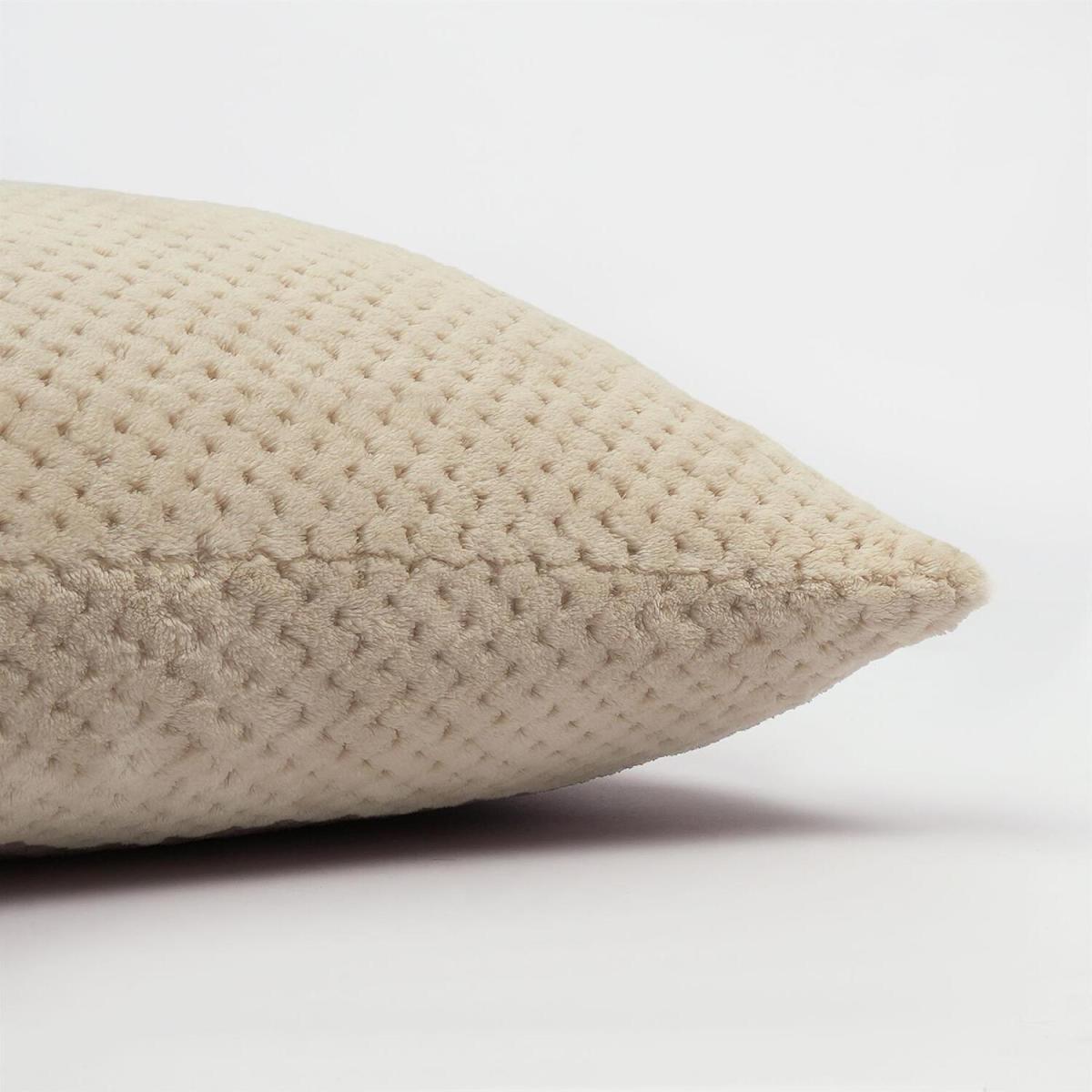 Brentfords Waffle Fleece Cushion Covers Soft, 18" x 18" - Mink / 4 – image 2