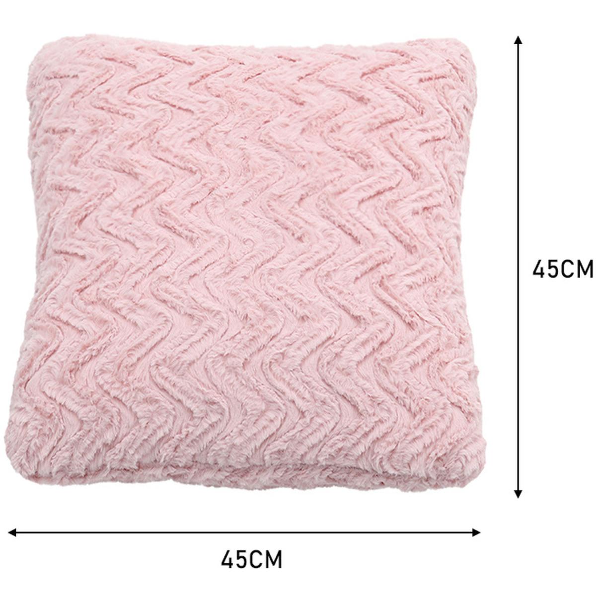 Flannel Throw Pillow Cover - Pink – image 4