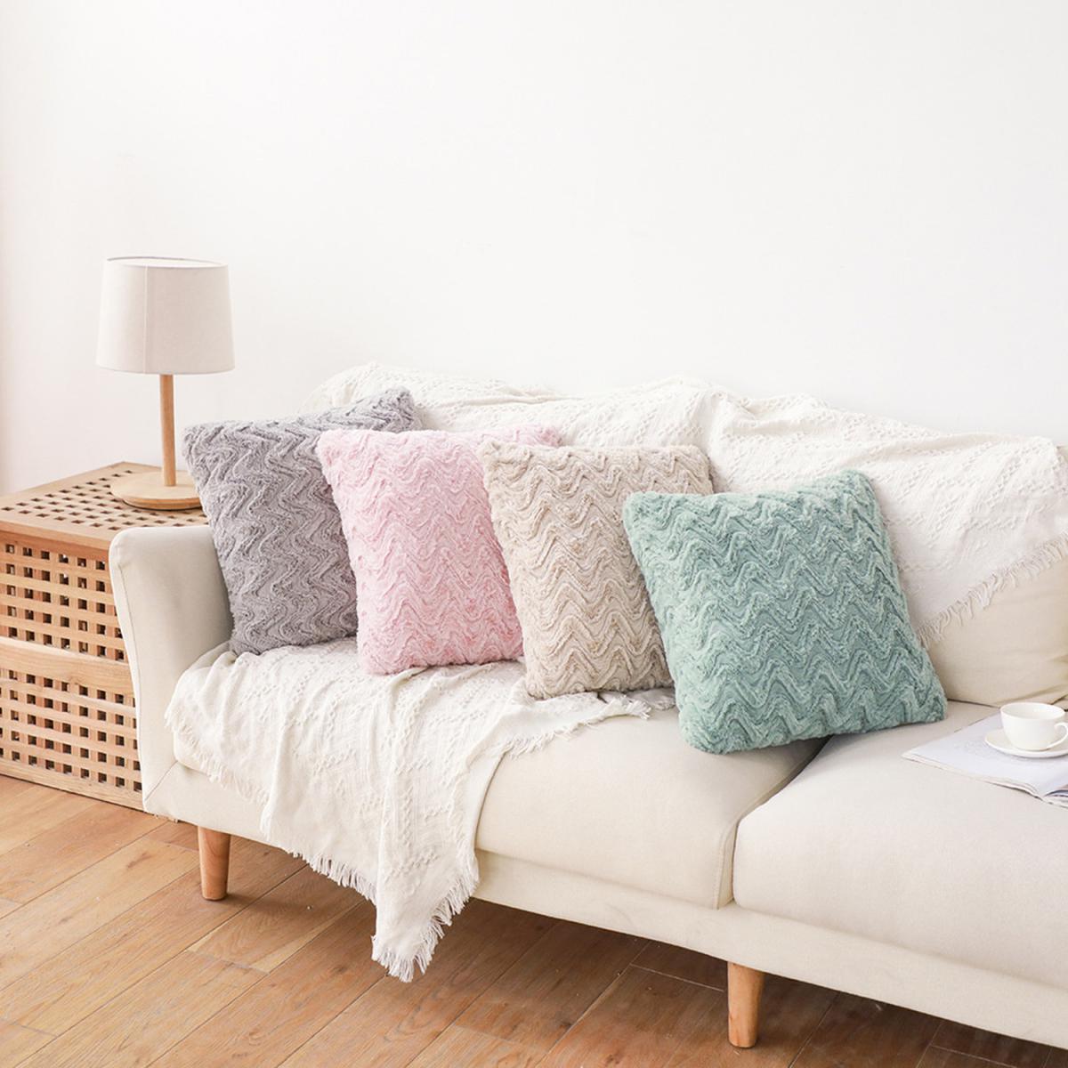 Flannel Throw Pillow Cover - Pink – image 5