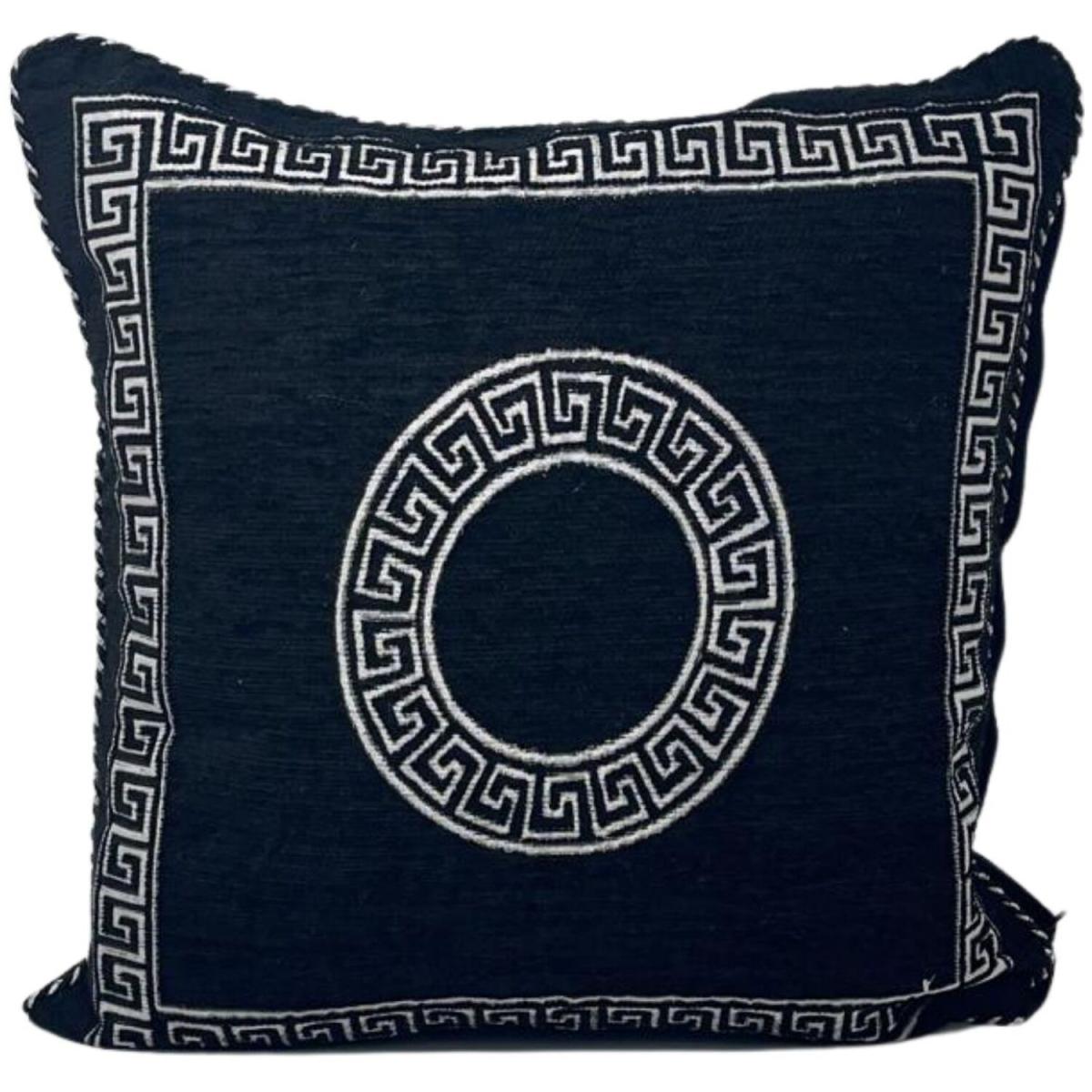 Greek Border Chenille Cushion Cover - Red – image 4