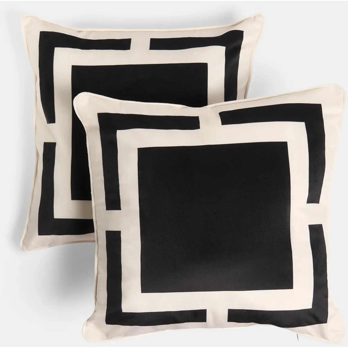 OHS Square Print Cushion Covers - Black/White / 4 / 45cm – image 3